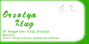 orsolya klug business card